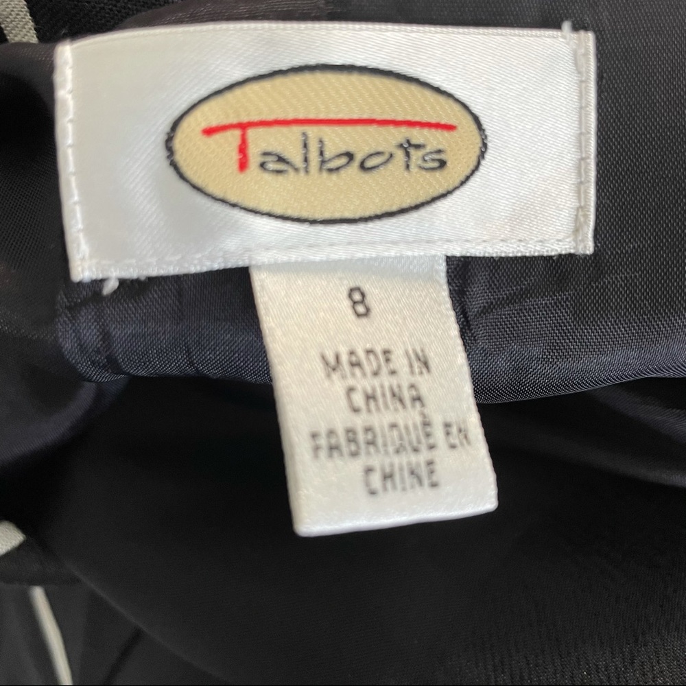 Talbots Linen Windowpane Linen Sleeveless Dress - Picture 8 of 9